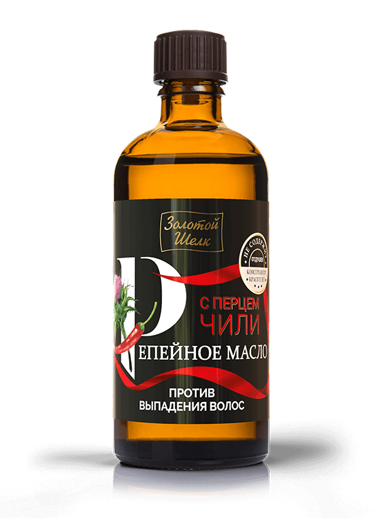 Burdock oil with chili pepper against hair loss Zolotoy Shelk - narodkosmetika.com